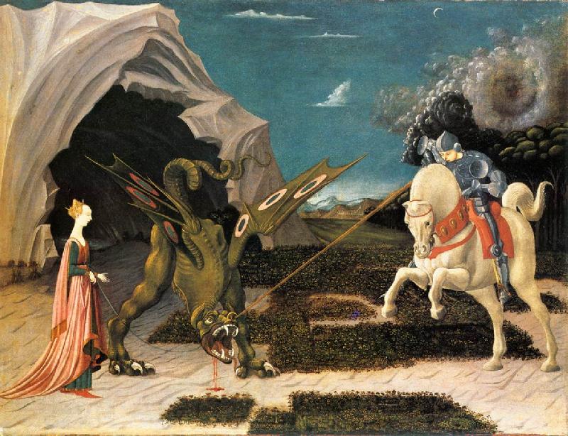 UCCELLO, Paolo St. George and the Dragon at Norge oil painting art